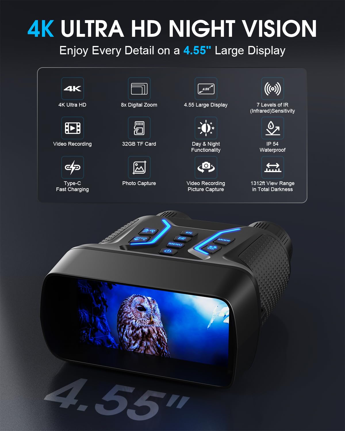 Amazon.com: Night Vision Goggles, 4K Night Vision Binoculars for